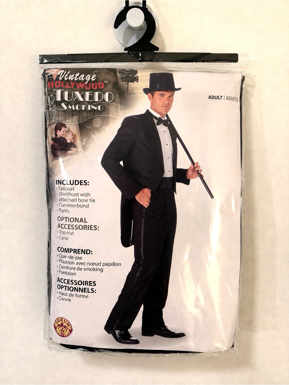 Rubies Vintage Hollywood Black Tuxedo Halloween Costume Adult Men's Size: XL NWT